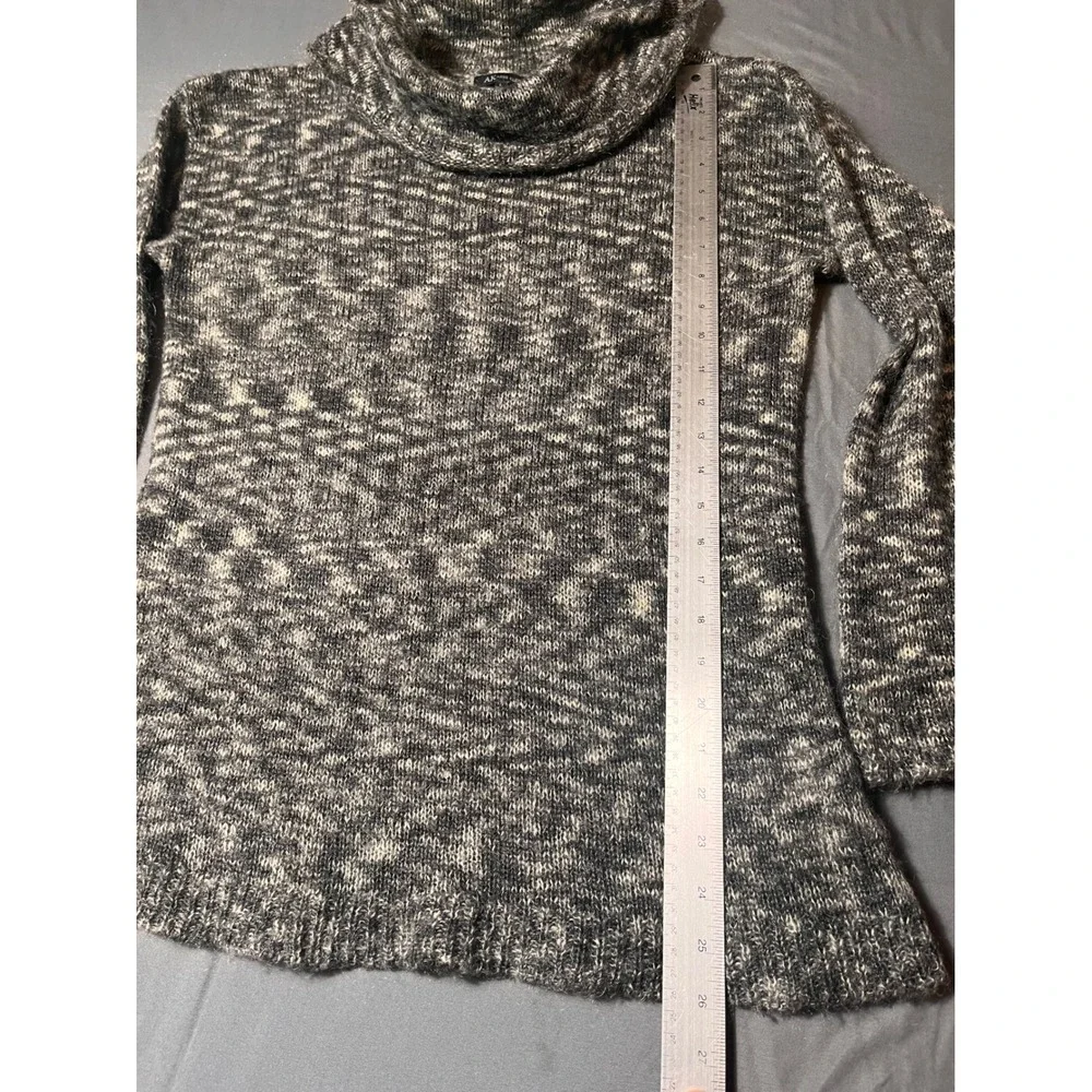 Anne Klein Gray Marled Mohair Blend Cowl Neck Sweater Women's L Soft Cozy‎ Knit